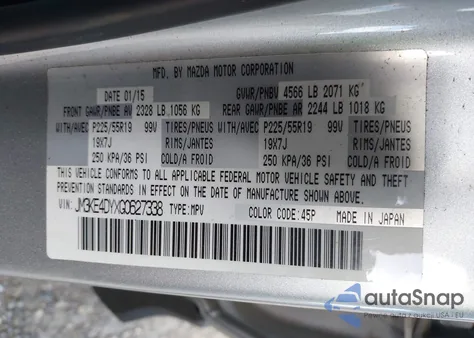 2016 Mazda Cx-5 Grand Touring from USA, damaged, VIN JM3KE4DYXG0627338